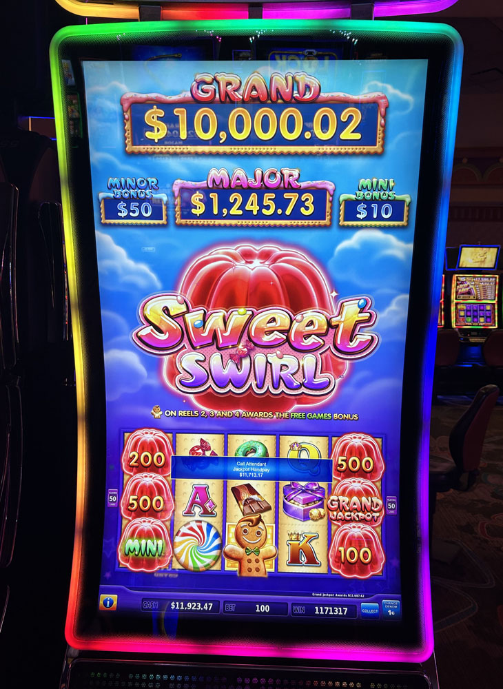 $11,714 on Sweet Swirl on November 5