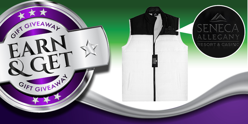 Earn & Get: Logoed Puffer Vest at Seneca Allegany