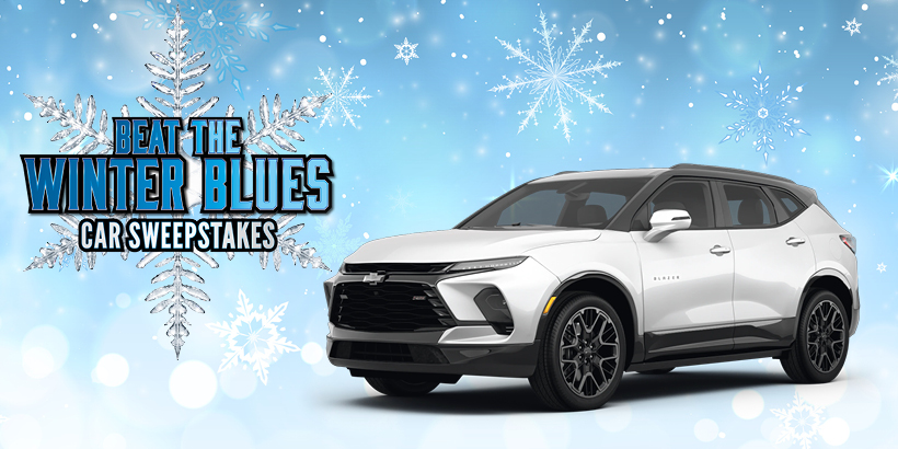 Play Beat the Winter Blues Car Sweepstakes at Seneca Allegany for a Chance to Win a 2023 Chevy Blazer!