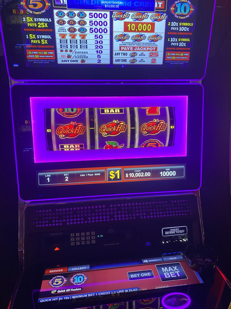 $10,000 on Quick Hit 5X 10X Pay on October 27